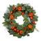 24'' Maple & Fern Leaves w/ Orange Pumpkins Artificial Wreath